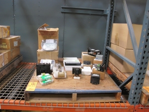 LOT TO INCLUDE BUT NOT LIMITED TO: (20) RELAYS, 120VAC COIL VOLTAGE, 10A CONTACT RATING, BLADE TERMINALS, DPDT CONTACT ARRNGMT, (2) SWITCHES, DISCONNECT TYPE, 600 AC, 250 DC VOLTAGE, 60A, 3 PHASE COMMENTS, (15) CLAMPS, GROUNDING TYPE, 1.10"-2.25"DIAM,60"BRAID SIZE, SOLDERLESS STYLE, COPPER MATERIAL, (24) CLAMPS, GROUNDING TYPE, 1.65"-3.50" DIAM, 60" BRAID SIZE, SOLDERLESS STYLE, COPPER MATERIAL, (12) BLOCKS, TERMINAL TYPE, #8 AND SMALLER AWG WIRE SIZE, 600V, 50A ELEC RATING, 12 CIRCUIT, ONE PIECE KIND, STRAP SCREW TERMINALS, 0.63 CENTER TO CENTER SIZE. LOADING & HANDLING FEE $15-4135